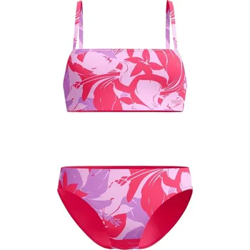 Dámské plavky Speedo Womens Printed Adjustable Thinstrap 2 Piece Raspberry Fill 30