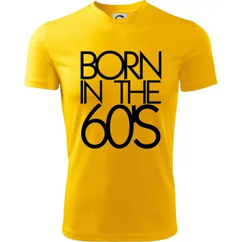 Chlapecké tričko Born In The 60's - Dětské triko sportovní (dresovina) - 122 cm/6 let ( Žlutá )