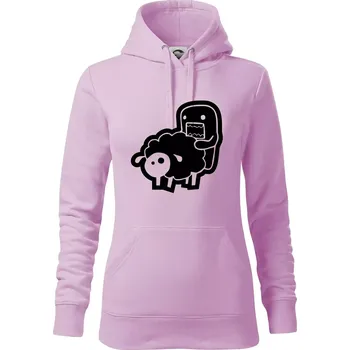 Dámská mikina Sticker ovce - Mikina dámská Cape s kapucí - XS ( Orchid )