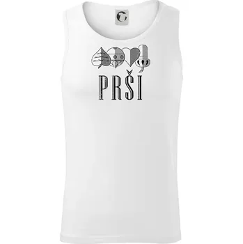 Prší - nápis - Tílko pánské Core - 2XL ( Bílá )