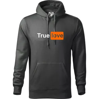Pánská mikina Porn - True Love - Mikina pánská Cape s kapucí - 5XL ( Tmavá břidlice (šedá se zeleným nádechem) )