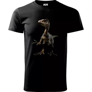 Velociraptor černá fotka - Triko extra velké (5-8XL) - 6XL ( Černá )