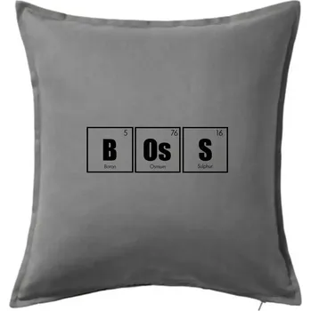 Polštář Periodická tabulka BOsS - Polštář 50x50 - 50x50 - Včetně výplně ( Tmavě šedý melír )