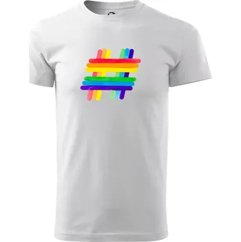 Pánské tričko LGBT hashtag - Triko extra velké (5-8XL) - 6XL ( Bílá )