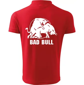 Pánská košile Bad Bull - Polokošile pánská Pique Polo 203 - S ( Červená )