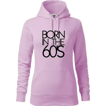 Dámská mikina Born In The 60's - Mikina dámská Cape s kapucí - XS ( Orchid )