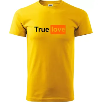 Pánské tričko Porn - True Love - Triko extra velké (5-8XL) - 7XL ( Žlutá )