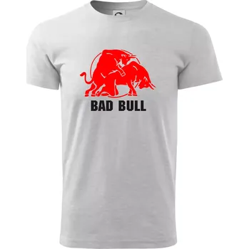 Bad Bull - Triko extra velké (5-8XL) - 7XL ( Světlešedý Melír )