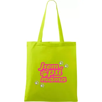 Jsem psí máma - Taška bavlněná - 42 x 38 cm ( Limetková )