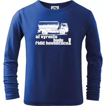 Chlapecké tričko Až vyrostu budu řidič hovnocucu - Triko dětské Long Sleeve - 122 cm/6 let ( Královská modrá )