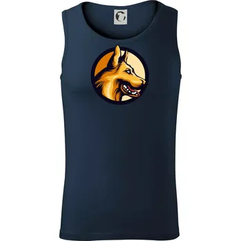 Německý ovčák - v kruhu - Tílko pánské Core - 2XL ( Námořní modrá (velmi tmavá - téměř černá) )