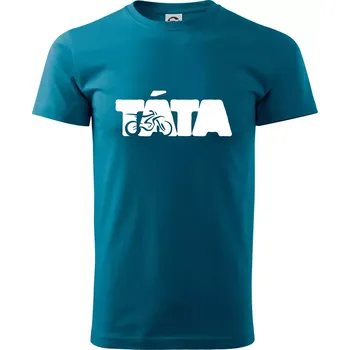 Pánské oblečení Táta nápis - motorka enduro - Klasické pánské triko vyšší gramáže - XS ( Petrolejová )