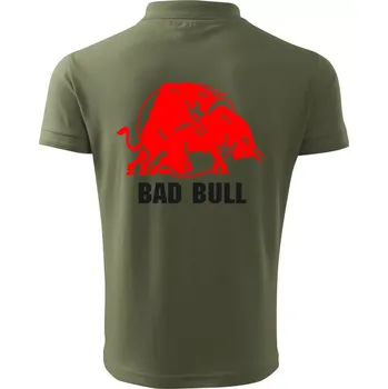 Pánská košile Bad Bull - Polokošile pánská Pique Polo 203 - 2XL ( Khaki )