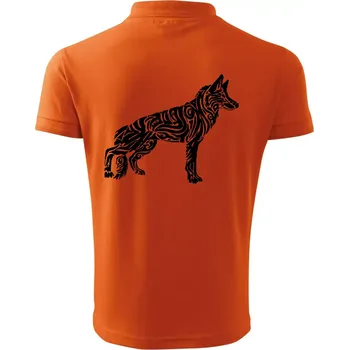 Pánská košile Německý ovčák - tattoo - Polokošile pánská Pique Polo 203 - 2XL ( Oranžová )
