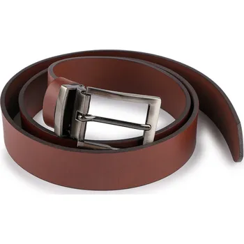 Opasek Pánský kožený pásek z buvolí kůže šíře 3,5 cm hladký Varianta: 1 hnědá, Balení: 1 ks