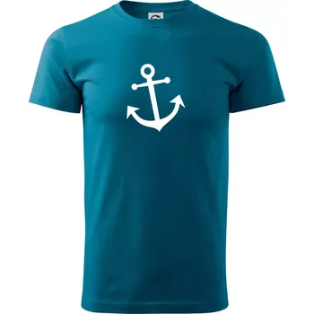 Pánská móda Kotva - Klasické pánské triko vyšší gramáže - XS ( Petrolejová )