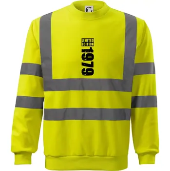 Pánská mikina Limited edition 1979 pruh - Reflexní mikina - XL ( Neonově žlutá )