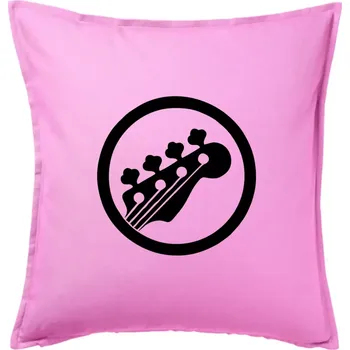 Polštář Kytara kruh - Polštář 50x50 - 50x50 - Pouze potah ( Růžová )
