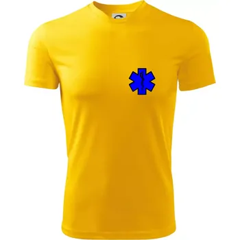 Chlapecké tričko Hvězda samostatná - záchranář / rescue - Dětské triko sportovní (dresovina) - 146 cm/10 let ( Žlutá )