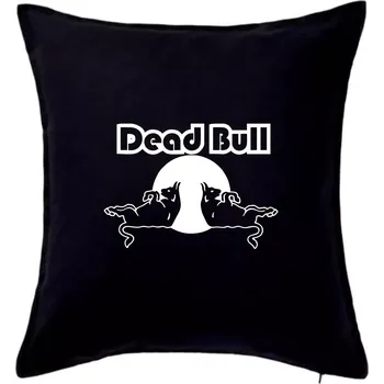 Polštář Dead Bull obrys - Polštář 50x50 - 50x50 - Pouze potah ( Černá )