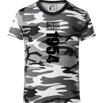 Chlapecké tričko Limited edition 1954 pruh - Dětské maskáčové triko - 146 cm/10 let ( Šedý maskáč )