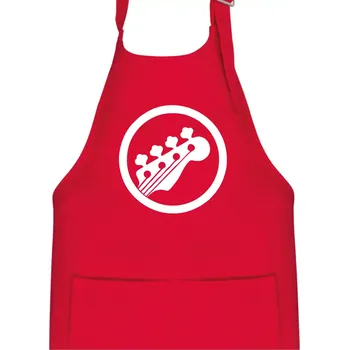 Kuchyňská zástěra Kytara kruh - Dětská zástěra na vaření - Univerzální velikost ( Červená )