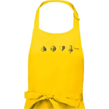 Kuchyňská zástěra Prší - barvy hracích karet - Pánská zástěra na vaření - Univerzální velikost ( Žlutá )