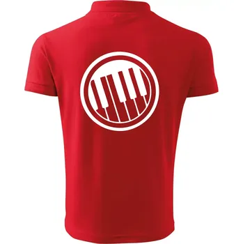 Pánská košile Piano kruh - Polokošile pánská Pique Polo 203 - 2XL ( Červená )