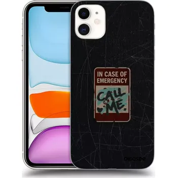 Pouzdro na mobilní telefon Picasee silikonový černý obal pro Apple iPhone 11 - EMERGENCY