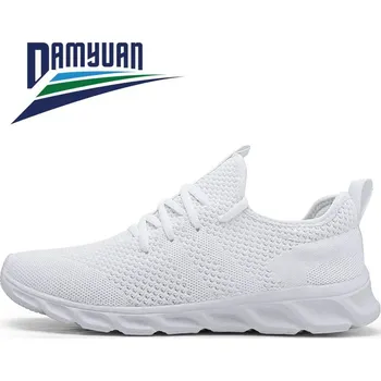 Pánské tenisky Pánské outdoorové tenisky s prodyšnou síťovinou Barva: Bílá, Velikost: 46