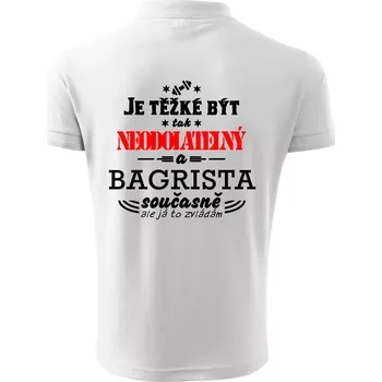 Pánská košile Je těžké být neodolatelný bagrista - Polokošile pánská Pique Polo 203 - 4XL ( Bílá )