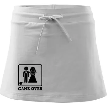 Dámská sukně Game Over rozlučka - Sportovní sukně - two in one - M ( Bílá )