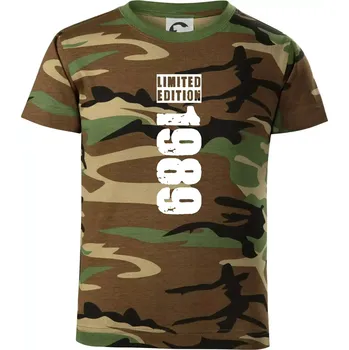 Limited edition 1989 pruh - Dětské maskáčové triko - 104-110cm / 3-4 roky ( Hnědý maskáč )