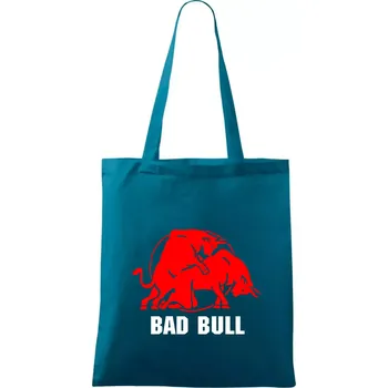 Bad Bull - Taška bavlněná - 42 x 38 cm ( Petrolejová )