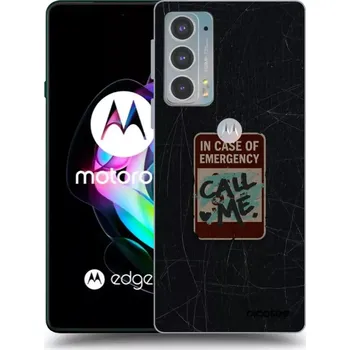 Pouzdro na mobilní telefon Picasee silikonový průhledný obal pro Motorola Edge 20 - EMERGENCY