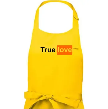 Kuchyňská zástěra Porn - True Love - Pánská zástěra na vaření - Univerzální velikost ( Žlutá )