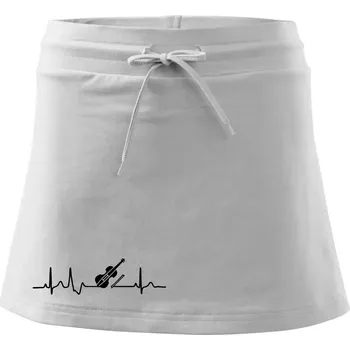 Dámská sukně EKG housle - Sportovní sukně - two in one - XS ( Bílá )