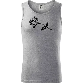 Růže obrys - Tílko pánské Core - L ( Tmavě šedý melír )