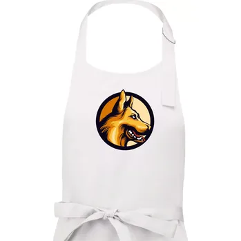 Kuchyňská zástěra Německý ovčák - v kruhu - Dámská zástěra na vaření - Univerzální velikost ( Bílá )