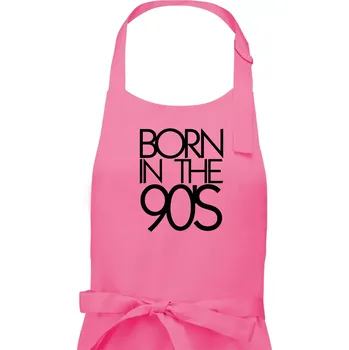 Kuchyňská zástěra Born In The 90's - Pánská zástěra na vaření - Univerzální velikost ( Růžová )