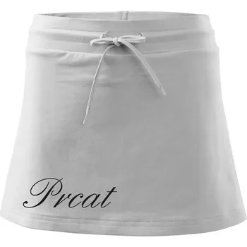 Dámská sukně Prcat (souložit vulgárně) - Sportovní sukně - two in one - S ( Bílá )