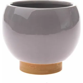 Obal na květináč Casa de Engel Home Keramický obal na květináč, šedý, 0/24 Fialová UNI (2830870)