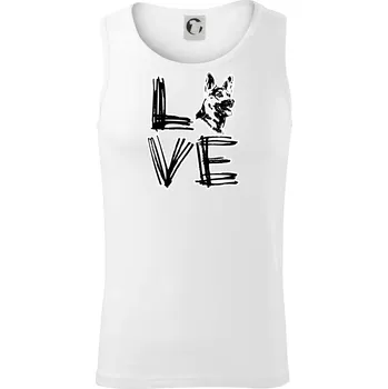 Německý ovčák love - Tílko pánské Core - 2XL ( Bílá )