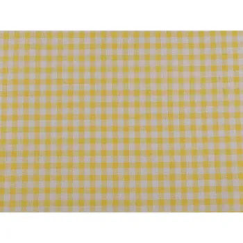 Bavlněná metráž / imitace lnu hrubší, kanafas, barva 3 žlutá