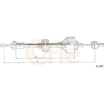 Spojkové lanko Tazne lanko, ovladani spojky COFLE 11.287