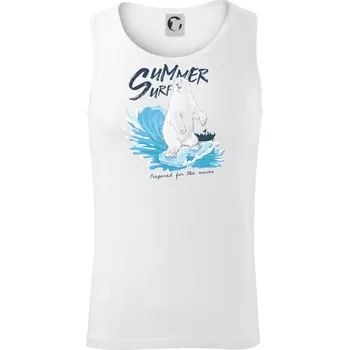 Medvěd surfař - Tílko pánské Core - 2XL ( Bílá )