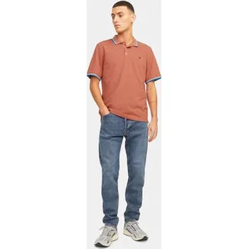 Pánská móda Jack & Jones Polokošile Bluwin 12169064 Oranžová Regular Fit M