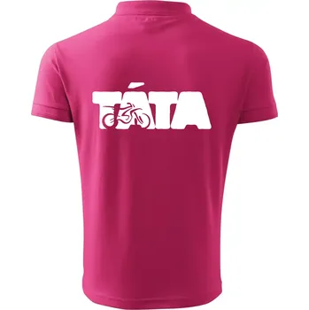 Pánská košile Táta nápis - motorka enduro - Polokošile pánská Pique Polo 203 - XL ( Purpurová )