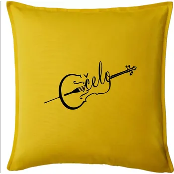 Polštář Čelo nápis - Polštář 50x50 - 50x50 - Pouze potah ( Žlutá )