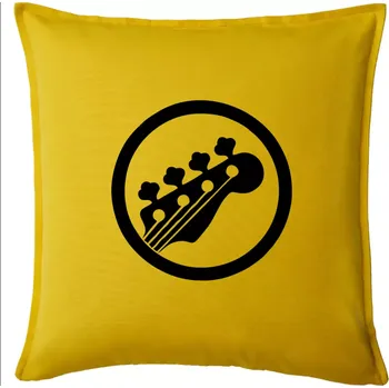 Polštář Kytara kruh - Polštář 50x50 - 50x50 - Pouze potah ( Žlutá )